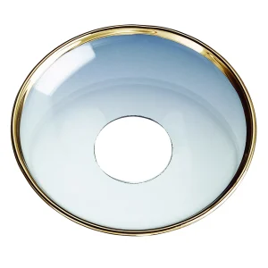 Ljusmanschett 8 cm med guldkant  4 st