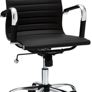 STOL, Kontor svart med krom