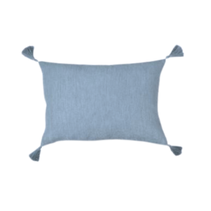 KUDDE, Ljusblå med toffs, 35x50cm