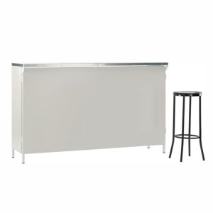 BARDISK, vit ihopfällbar 180x48H110 cm