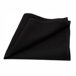 SERVETT, svart bomull, 50×50 cm