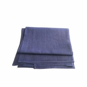 LINNEDUK, mörkblå (rålinne) 140×230 cm