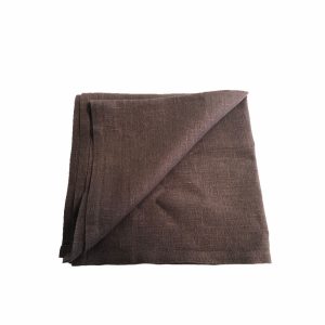 SERVETT, brun (rålinne) 50×50 cm