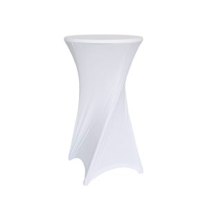 STÅBORDSDUK, elastisk vit Ø60 cm