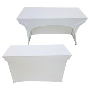 BORDSÖVERDRAG, elastisk vit 122×60 cm