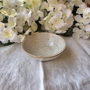 Handdrejad Skål 10cm ”Brun/vit melerad chamotte ” Sundboden Design