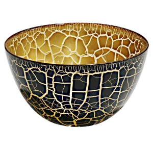 Skål Croco 21 cm svart-guld