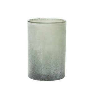 LJUSLYKTA, frostad, gråmelerad, 12 cm