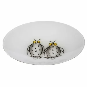 Fat Ugglor 39 cm Vit