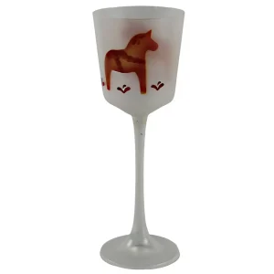 Dalahäst Lykta på fot 22cm