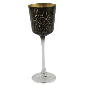 Croco  Lykta på fot 22cm Svart/Guld