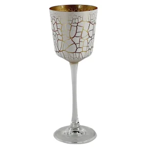 Croco  Lykta på fot 22cm Vit/Guld