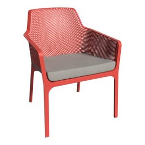 STOL, Net, Korallröd med grå dyna