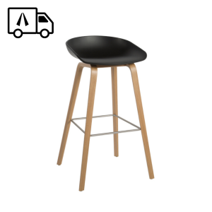 BARSTOL, HAY About a Stool, svart/trä
