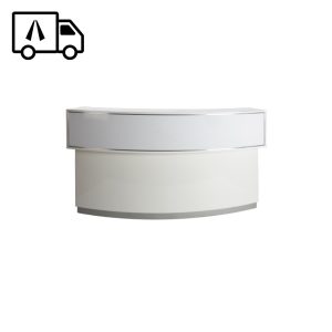 BARDISK, Exklusiv vit rund, 200x83x115cm