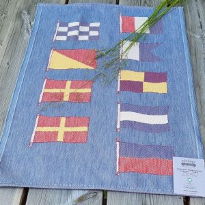 Kökshandduk, Norrtälje i signalflaggor,  Sundboden Design