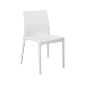 STOL, Nancy vit designstol stapelbar