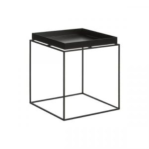 SOFF- / BRICKBORD, svart 60x60cm, H40 cm