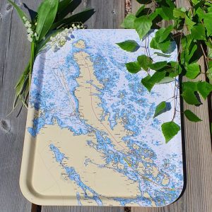 Sjökortsbricka Öregrund Gräsö Sundboden Design