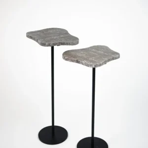 Milo titanium travertinbord S/2