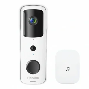 Dörrklocka med kamera och DingDong – Trådlös videodörrklocka – 5200 mAh – Vit