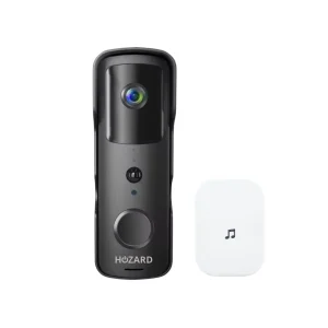 Dörrklocka med kamera och DingDong – Trådlös videodörrklocka – 5200 mAh – Svart