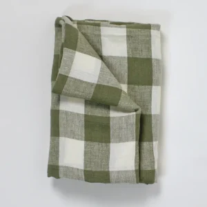 Johanna linneduk grön 150×220