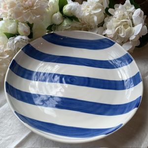 Uppläggningsfat blå Rand 36cm Capri Bruka Design