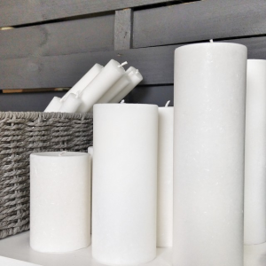 Blockljus av ”olivstearin” H 20cm, Yvelis/Roslagen Ljusmakeri