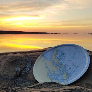 Sjökortsbricka 65cm Rund Öregrund Sundboden Design