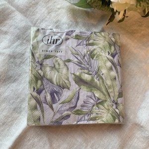 Servett Bamboo Leaves light lilac kaffe/cocktail