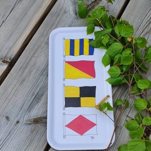 Bricka ”Golf i signalflaggor” Sundboden Design