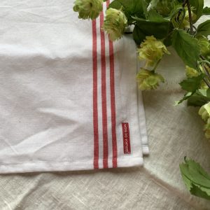 Kökshandduk Röd rand Bruka Design