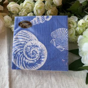 Servett Shells Blue kaffe/cocktail