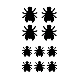 Fönsterdekor, flugor