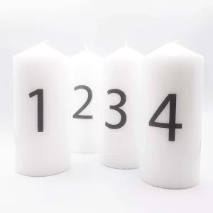 Ljusdekor till blockljus, 1-4