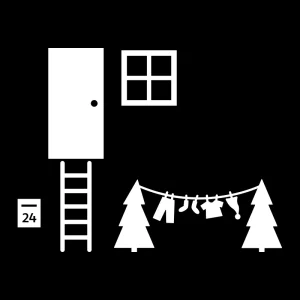 Fönsterdekor, nissedörr