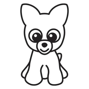 Hund med stora ögon