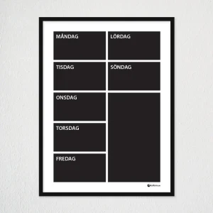 Planeringstavla, vecka (30x40 cm)