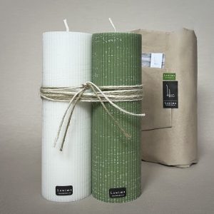 Ljuspaket, räfflade Cylindrar Ø55mm x2, Grön/Vit