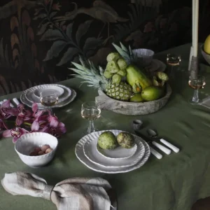 Lee linneduk grön 150×220