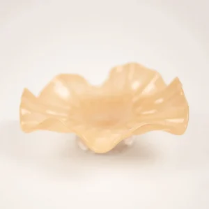 Loa skål på fot beige