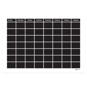 Planeringstavla, vecka med 7 rader (70×50 cm)
