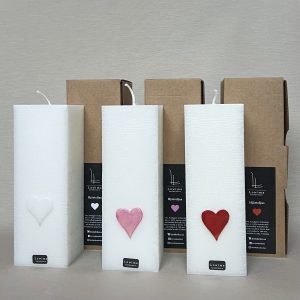 Hjärteljus-paket, stort 64x64mm