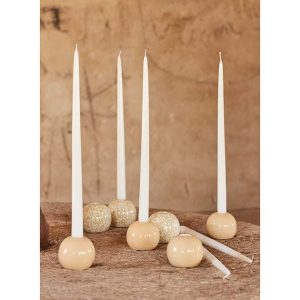 LJUSSTAKE, Hana, beige, 7cm