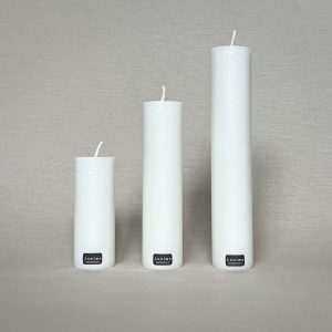 Blockljus, cylinder Ø 38mm, vita (värmeljusstorlek)