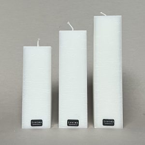 Blockljus, fyrkantiga 44x44mm vita