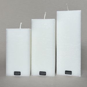 Blockljus, fyrkantiga 64x64mm vita